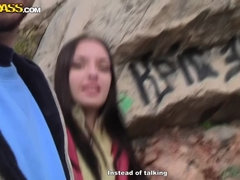 Любители, Большие сиськи, Брюнетки, Парочка, На природе, Пирсинг, На публике