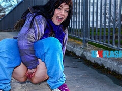イギリス人, 女, フェティッシュ, 露出狂, オナニー, オーガズム, アウトドア, 剃毛