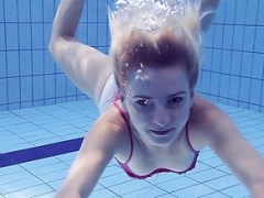 Elena Proklova underwater mermaid in pink dress