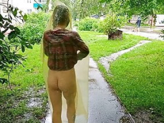 Kont, Europees, Flashing, Buiten, Kut duiken, Tatoeage, Tieten likken, Vrouw