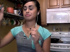 Grosser schwanz, Grosse titten, Schmutzig, Handjob, Hd, Latina, Zierlich, Pov