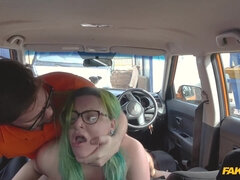 Hardcore car sex with naughty fat bitch
