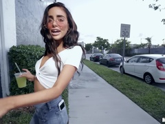 Amateur, Americano, Polla, Novia, Al aire libre, Coño, Tatuaje, Tetas