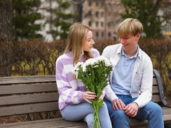 Блондинки, Минет, Джинсы, Поцелуи, На природе, Киски, Молоденькие, Влажная