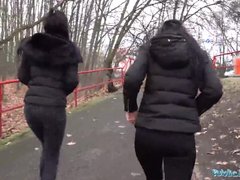 Acercamiento, Europeo, Sexo duro, Al aire libre, Hermanas, Adolescente, Apretado, Gemelos