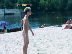 Steamy nudist girl filmed by a voyeur with a hidden camera