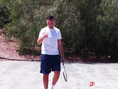 Pijpbeurt, Europees, Voeten, Fetisj, Handbeurt, Kut duiken, Roodharige vrouw, Sportoefening