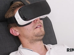 Guy throws VR headset away cause young girl gives man
