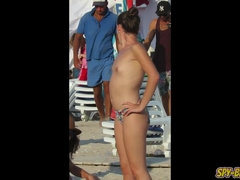 Wonderful Swimsuit Bare-Breasted Teenage Inexperienced Hidden Cam Beach Film