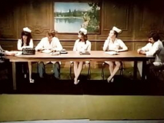 Amerikanisch, Blasen, Behaart, Krankenschwester, Vintage