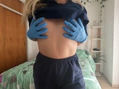 Sexy doctor visits your home and fulfills your wildest spandex gloves roleplay fantasy