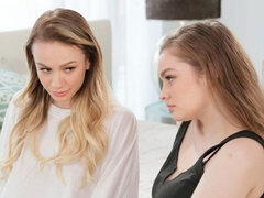 Nana, Blonde, Embrassement, Léchez, Masturbation, Chatte, Dénudage, Adolescente