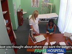 Isabella Chrystin gets her fake hospital tits smashed by her doctor