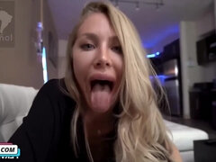 Blonde, Sucer une bite, Tir de sperme, Queue, Hd, Espagnole, Belle mère, Adolescente