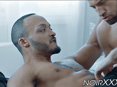 Interracial rimming and hard anal sex with muscular gays