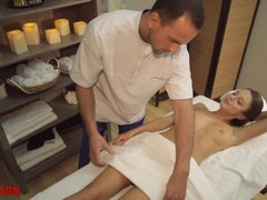 Braunhaarige, Lecken, Massage