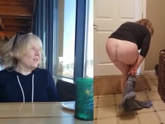 Kont, Grote mammen, Rijpe lesbienne, Naakt