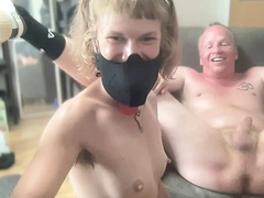 German Blonde Teases Boyfriend with Prostate Massage & Cock Milking - Loud Moans & Femdom Fun