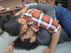 Asiático, Pareja, Novia, Marido, Indio, Pezones, Chupando, Esposa