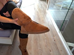 Grosse titten, Stiefel, Pummelig, Fetisch, Hardcore, Hausfrau, Leder, Eng