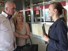デカパイ, フェラチオ, 巨乳な, バック, ダブル開発, 淫乱熟女, オージー, アウトドア