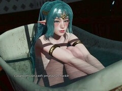 3d sex game, bathroom, hourglass