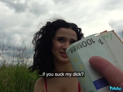 Incroyable, Cul, Dingue, De plein air, Public, Chatte, Espagnole, Mouillée