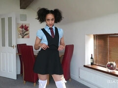 Desnudo, Tetas naturales, Coleta, Coño, Solo, Desnudarse, Adolescente, Tetas