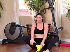 Alicia Silver works out her body AND pussy