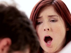 Asombroso, Mamada, Europeo, Sexo duro, Coño, Pelirrojo, Medias largas, Desnudarse