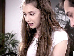 youthfull teenager finger-tickled by her doctor