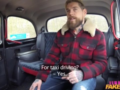 Female Fake Taxi (FakeHub): Tourist Pays Taxi Fare with Cum
