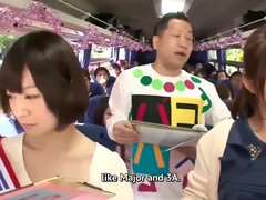 フェラチオ, バス, 巨乳な, カワイイ, グループ, Hd, 日本人, オーガズム