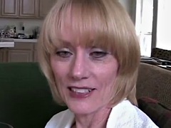 Hot gilf gobbles up hard cock