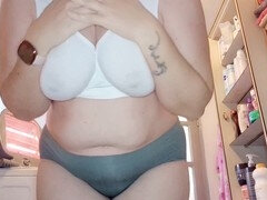 浴室, おむつ, おなら, 毛深い, イタリア人, オマンコ, シャワー, タトゥー