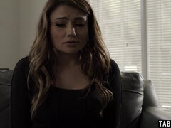 Obeadient babysitter fingering her bum