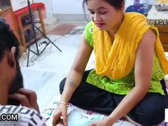 Sucer une bite, Éjaculation interne, Tir de sperme, Mignonne, Indienne, Suçant, Professeur, Mouillée