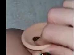 Grote mammen, Bruinharig, Europees, Masturbatie, Orgasme, Verassing, Zweeds, Tieten likken