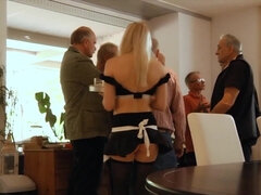 Blonde, Tir de sperme, Partouze, Groupe, Orgasme, Fête, Réalité, Adolescente