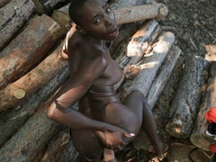 Negro, Mamada, Ébano, Interracial, Madres para coger, Al aire libre, Pene, Chupando