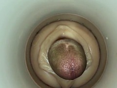 Cum for everyone, man with sperm on camera