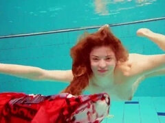 Hot Euro babes put on a sexy underwater show, stripping naked and teasing each other!