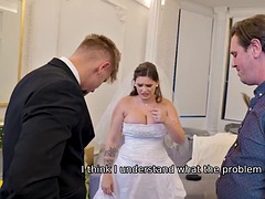 Gros seins, Rondelette, Cocu, Européenne, Lingerie, Fête, Tatouage, Mariage