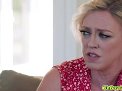 Grosse titten, Blondine, Blasen, Spermaladung, Kehlenfick, Familie, Hardcore, Milf