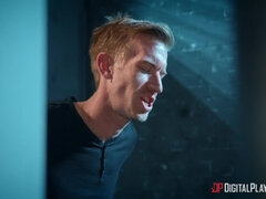 デカチン, フェラチオ, 茶髪の, バック, 牢屋, 赤毛, タトゥー, オッパイの