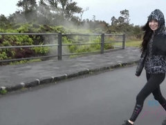 Amateur, Noire, Petite amie, De plein air, Pov, Public, Chatte, Gicler