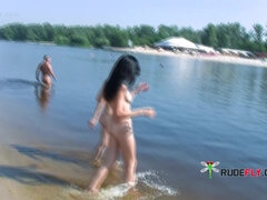 Nude beach girl