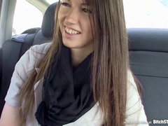 Grosse bite, Brunette brune, Tchèque, De plein air