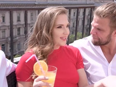 Nicole Pearl - Russian Bombshell Satisfies Two Studs