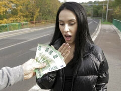 素人, デカチン, フェラチオ, 茶髪の, お金, ハメ撮り, オマンコ, ガリガリ